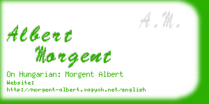 albert morgent business card